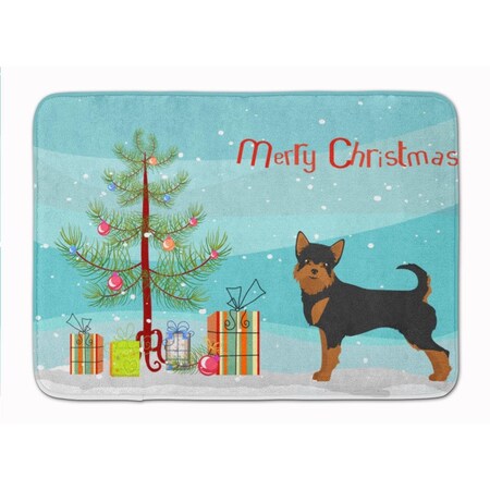 Carolines Treasures Black & Tan Chorkie Christmas Tree Machine Washable Memory Foam Mat CK3817RUG